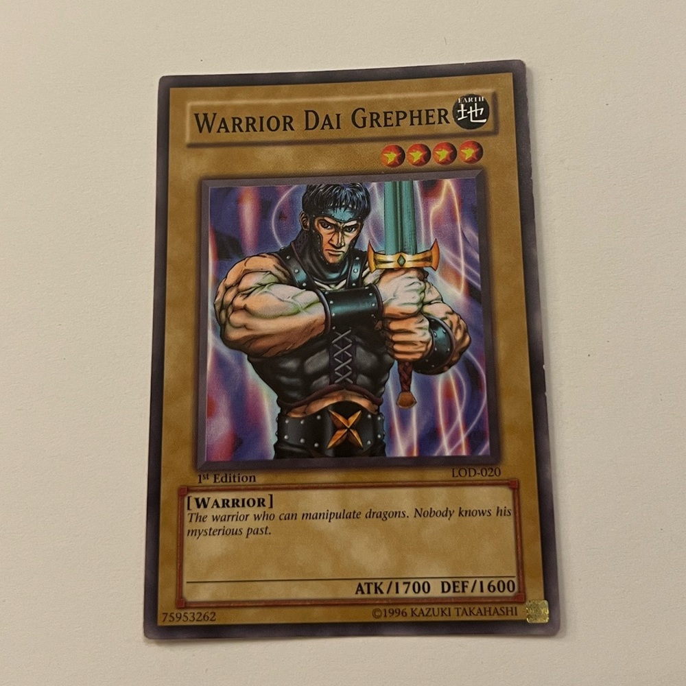 Yu-Gi-Oh 1st Edition Warrior Dai Grepher Card
